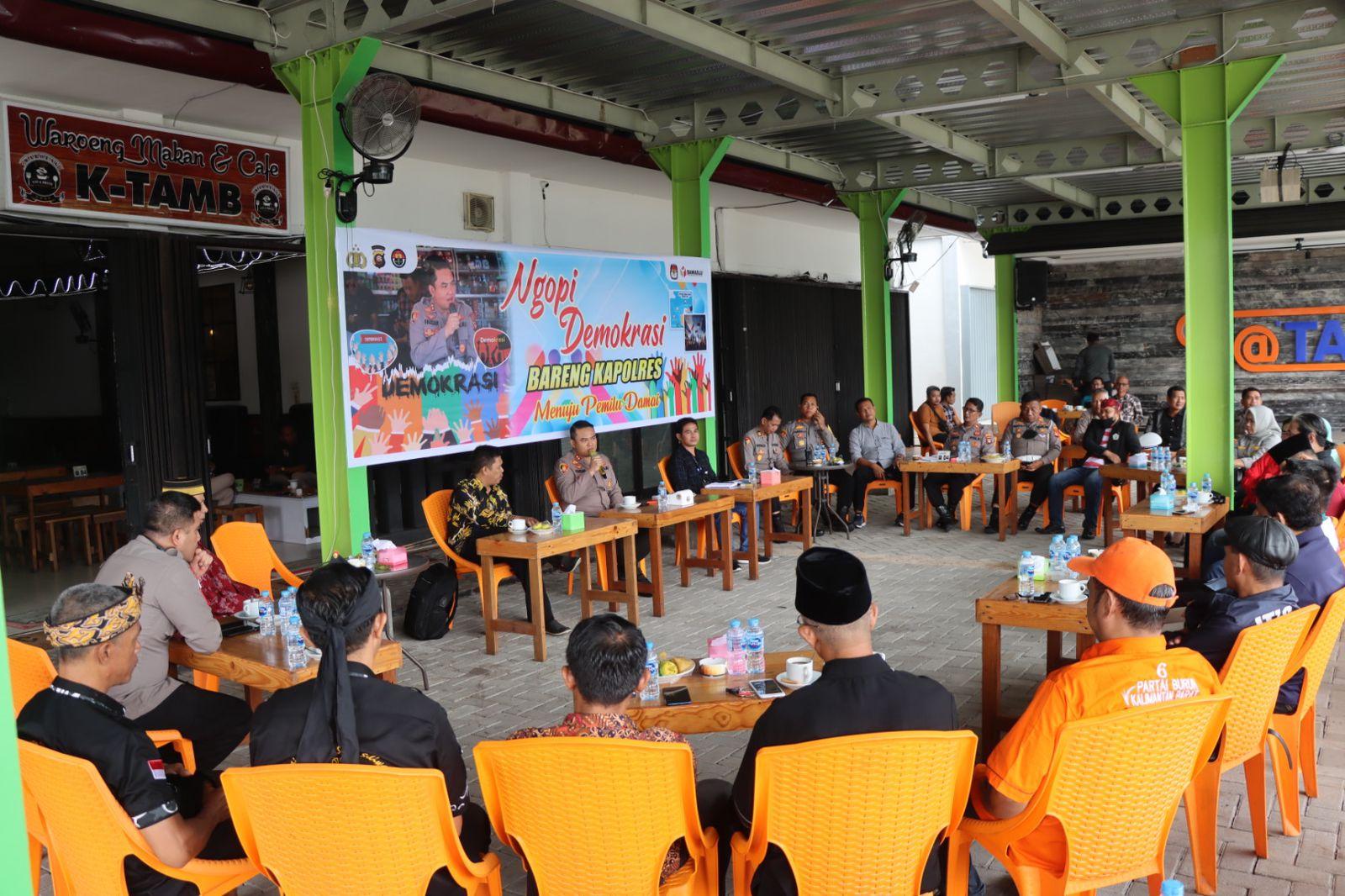 Kapolres Mempawah Gelar Ngopi Demokrasi Bareng Menuju Pemilu 2024 yang Damai, Berikut Pembahasannya