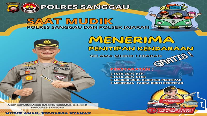 Polres Sanggau Sediakan Layanan Penitipan Kendaraan Gratis Bagi Pemudik