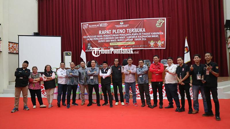 Hasil Perhitungan Suara Pilkada 2024 Oleh KPU Landak, Karolin-Erani Raih 122.922 Suara