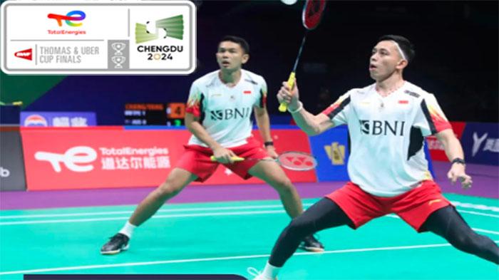 Hasil Piala Thomas Indonesia Vs China Taipe , Skor Fajar/Rian Vs Lee Yang/Wang Chi-Lin Rubber Set