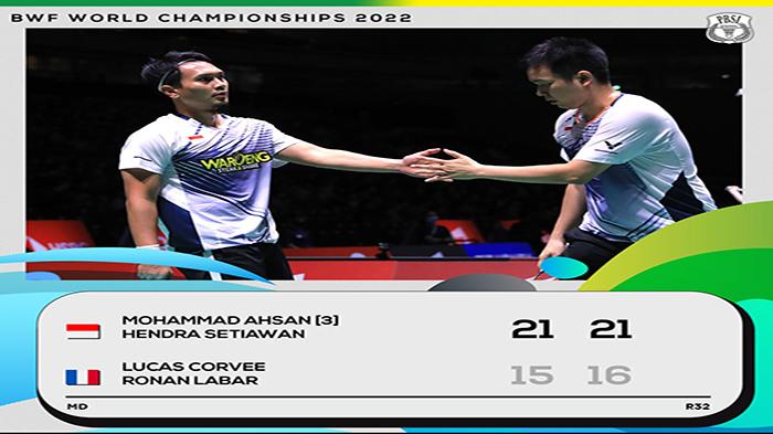 Hasil Kejuaraan Dunia BWF 2022: Hendra/Ahsan dan Fajar/Rian Kompak Susul Marcus/Kevin di 16 Besar