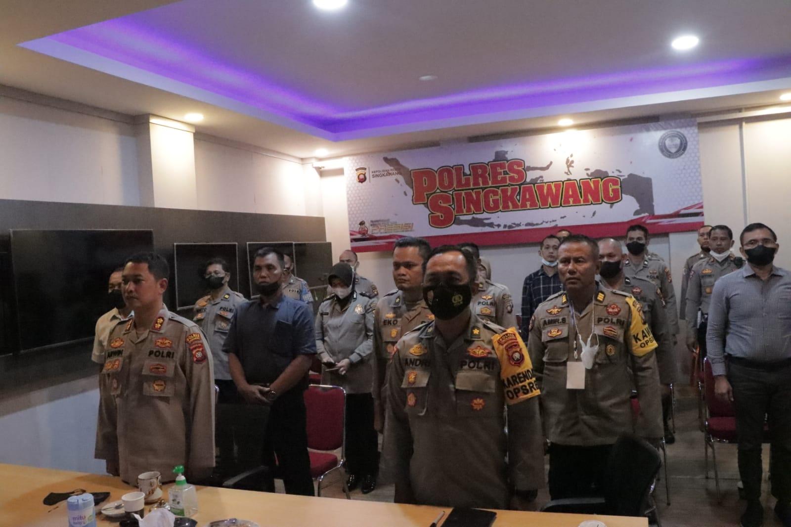 Kapolres Singkawang Ikuti Pelaksanaan Taklimat Akhir Audit Kinerja Itwasum Polri Tahap 2 Tahun 2022