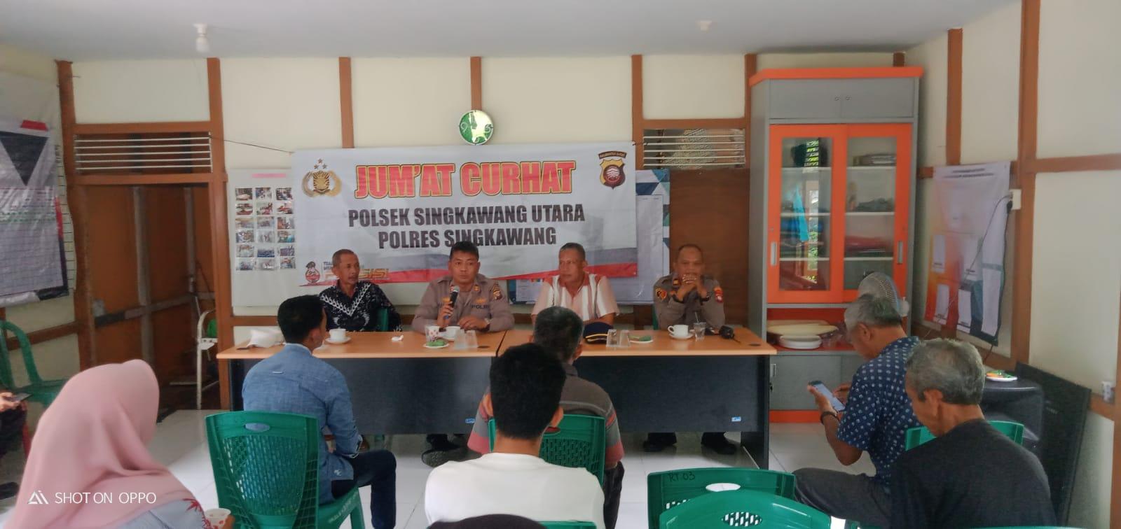 Jumat Curhat, Polsek Singkawang Utara Trima Masukan dan Pengaduan Warga Sungai Rasau