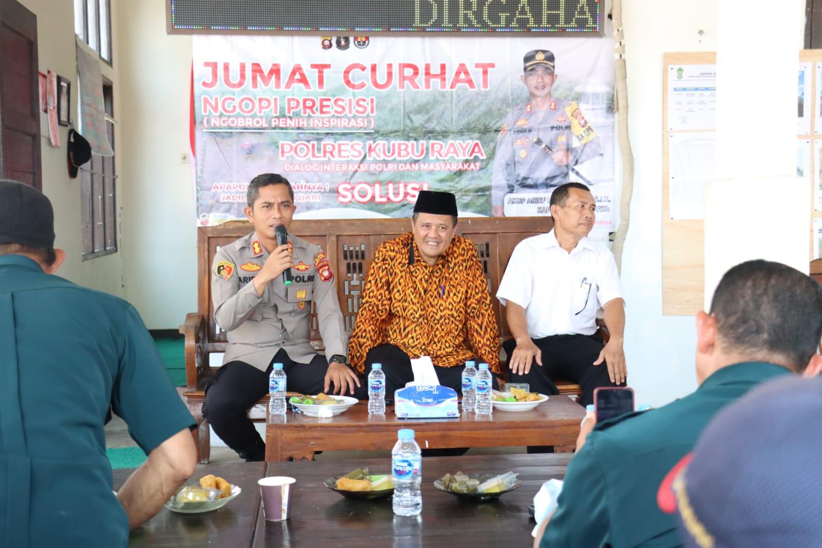 Jumat Curhat, Polisi Ajak Warga Kubu Raya Bersinergi Tangani Karhutla hingga Menjaga Kamtibmas