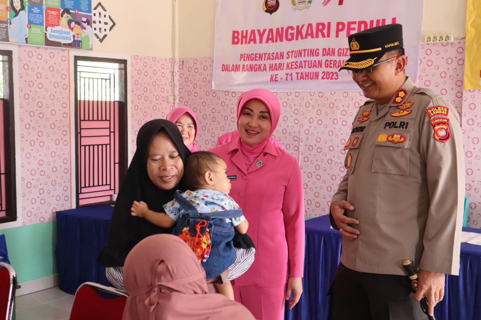 Polres Sambas Peduli Stunting, Penanganan Permasalahan Gizi ibu Hamil, Ibu Menyusui dan Anak