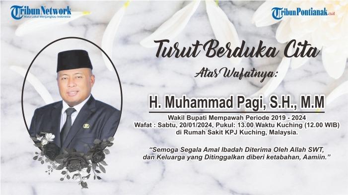 Tribun Pontianak Mengucapkan Turut Berduka Cita Atas Berpulangnya Wakil Bupati Mempawah