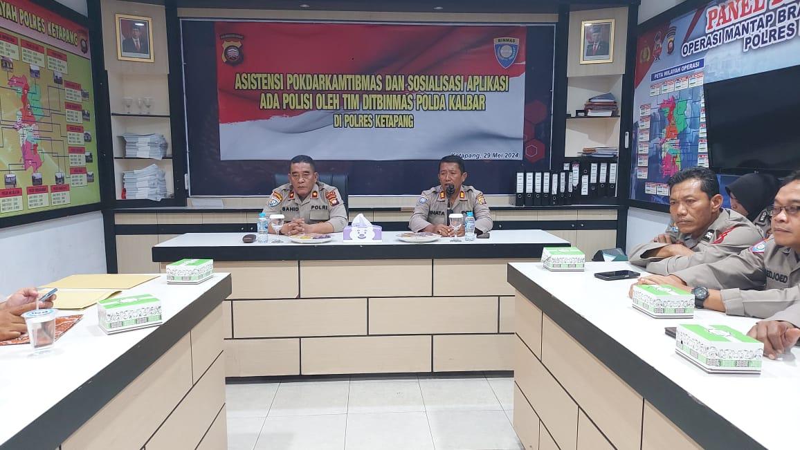 Sosialisasikan Aplikasi ADA POLISI, Ditbinmas Polda Kalbar Laksanakan Asistensi di Polres Ketapang