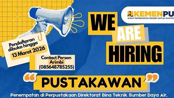 Lowongan Kerja Kementerian PU Terbaru 2026 di Pustakawan Dirjen SDA Cek Syarat Lamaran Pekerjaan