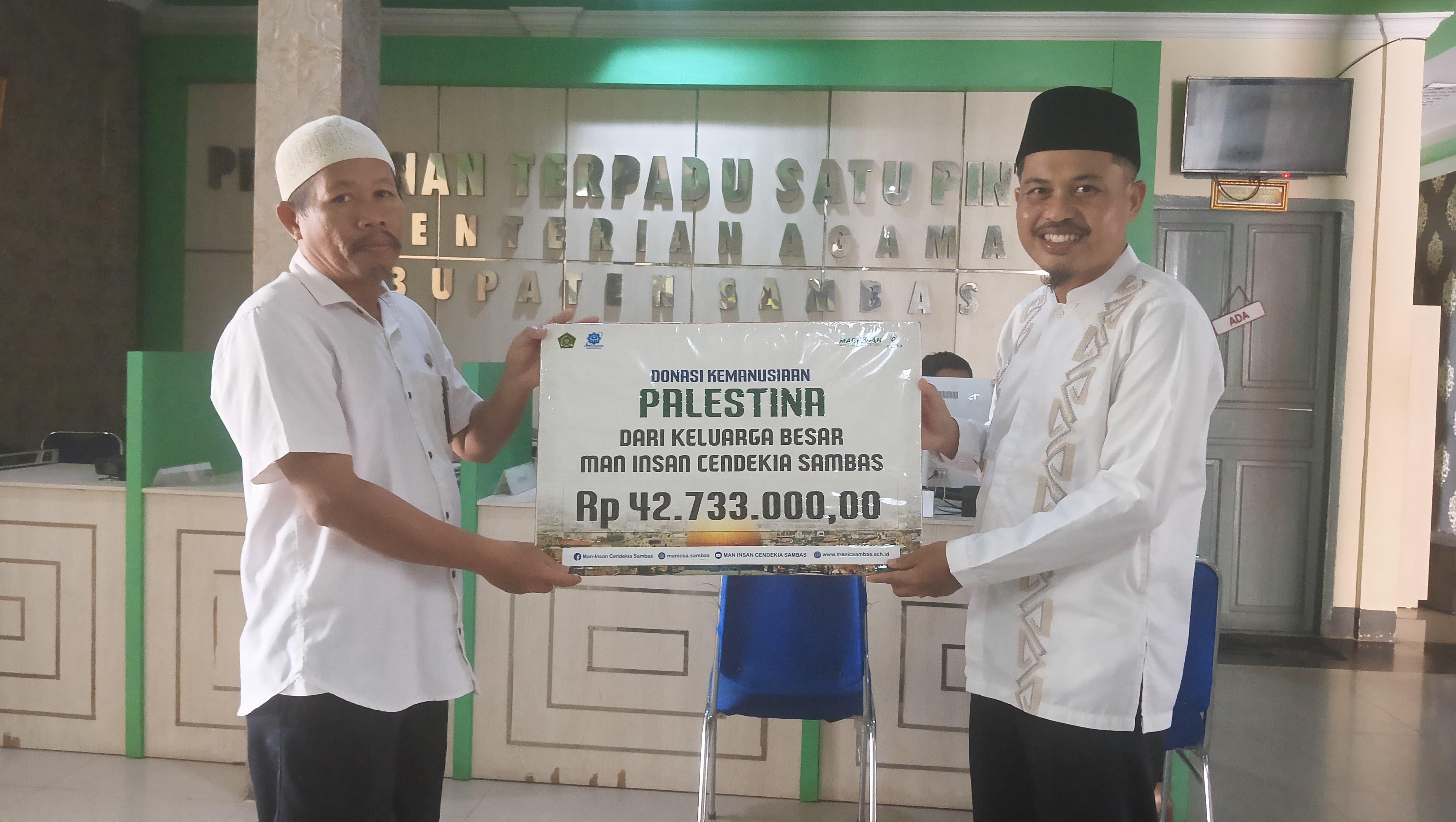 MAN Insan Cendekia Sambas Salurkan Donasi untuk Palestina