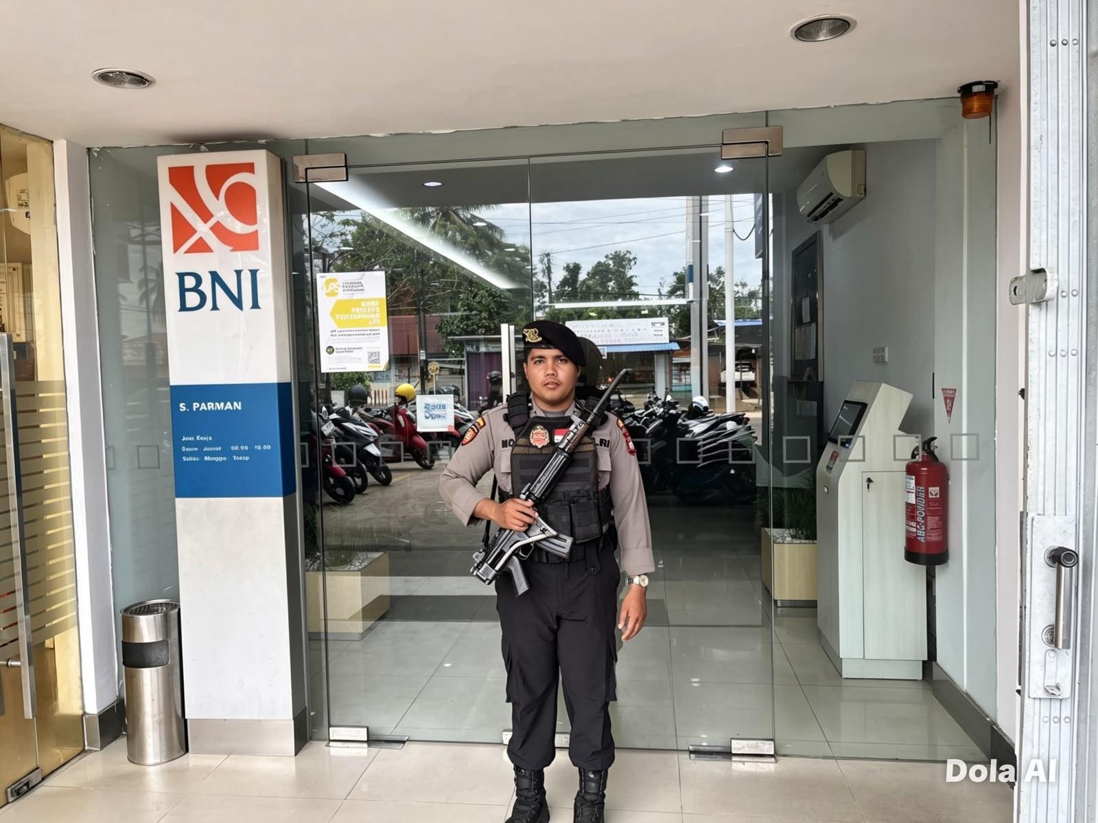 Sat Samapta Polres Ketapang Perketat Pengamanan Objek Vital, Berikan Rasa Aman di Sejumlah Perbankan - Tribunpontianak.co.id