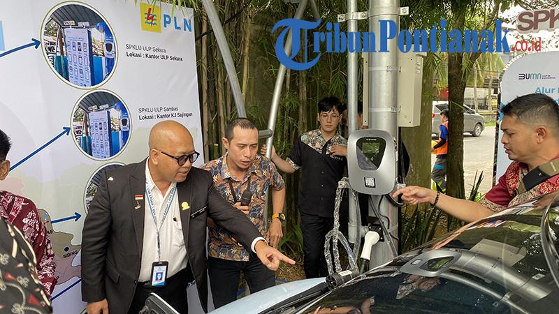 PLN UP3 Singkawang Resmikan SPKLU, Dukung Transformasi Energi Bersih