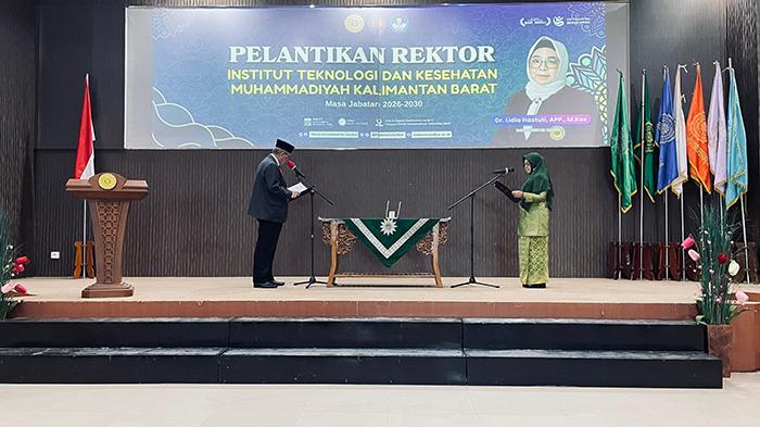 Resmi Dilantik Jadi Rektor, Lidia Hastuti Bawa Semangat Pembaruan di ITEKES Muhammadiyah Kalbar - Tribunpontianak.co.id