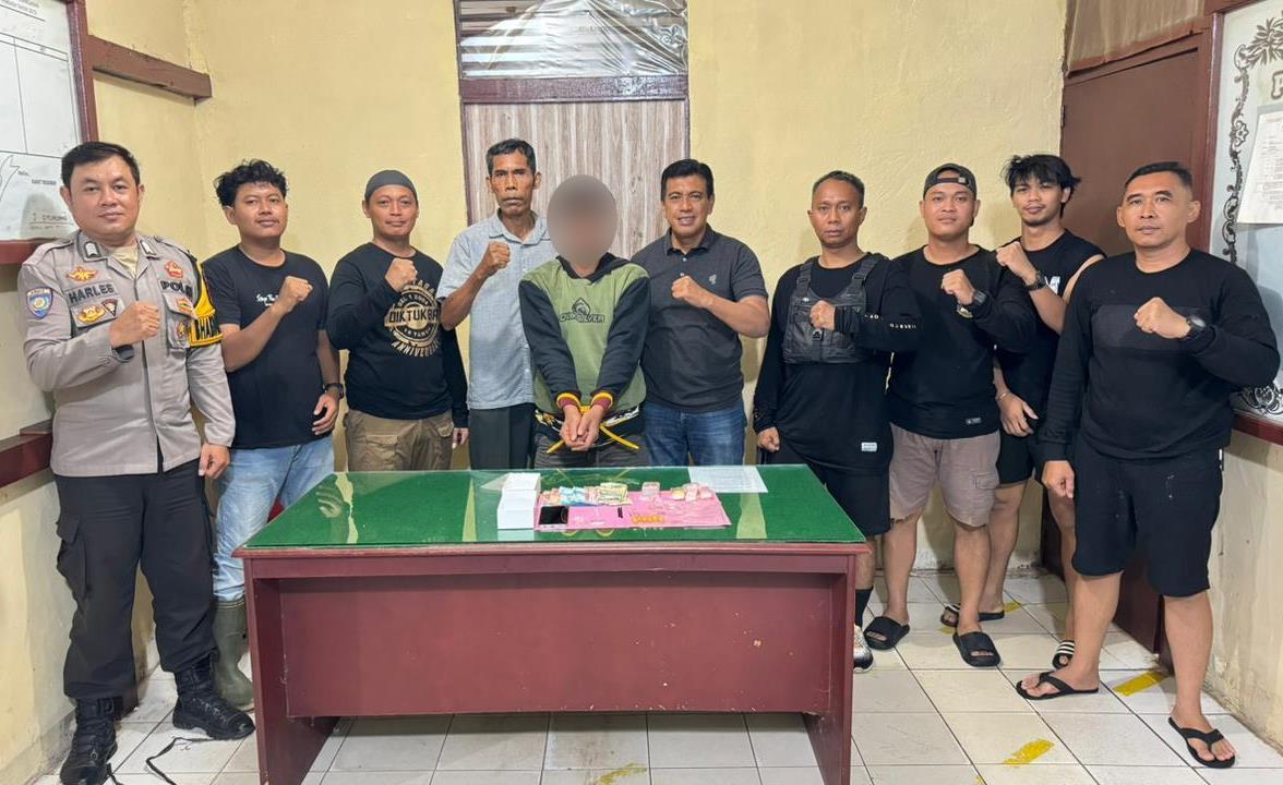 Komitmen Berantas Narkoba, Polsek Meliau Tangkap Satu Tersangka di Dusun Enggadai
