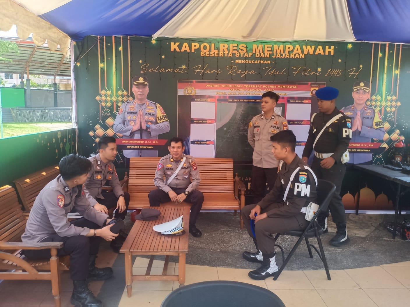 Dirikan Dua Pos Pengamanan, Polres Mempawah Siap Amankan Perayaan Idul Fitri 1445 H