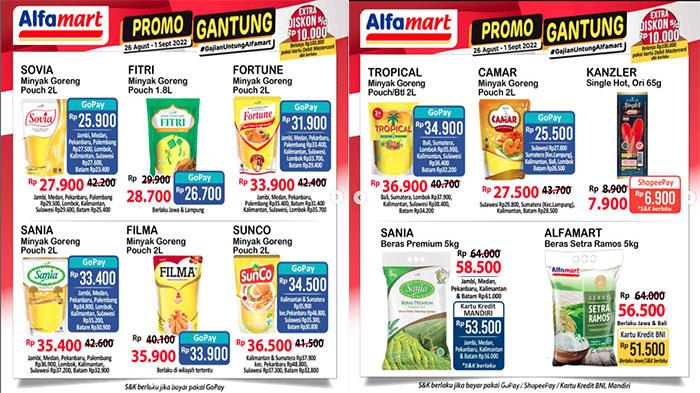 Katalog Promo JSM Alfamart 26 Agustus 2022, Gajian Untung Susu Minyak Goreng Extra Diskon Rp 10 Ribu