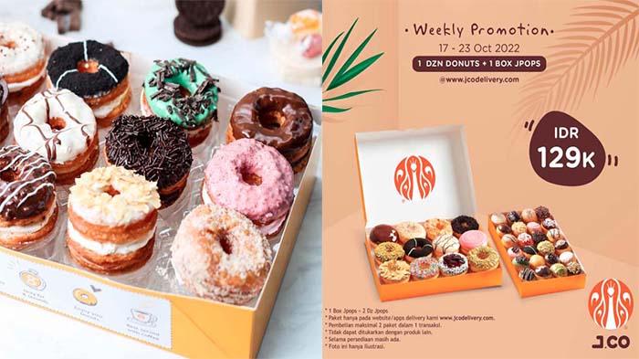 Promo Makanan JCO 20 Oktober 2022, Nikmati 1 Lusin Donuts 1 Box JPops 129 Ribu Beli 1 Gratis 1 Kopi