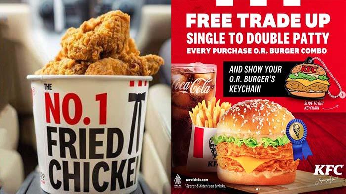 Promo Makanan KFC 30 September 2022, Beli OR Burger Combo Gratis Gantungan Kunci & Trade Up Burger