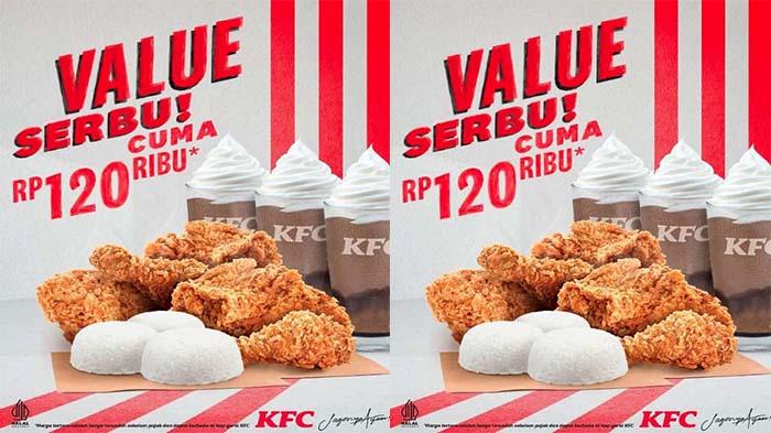 Promo Makanan KFC 3 Oktober 2022, Nikmati Value Serbu 5 Ayam 3 Nasi 3 Mocha Float Cuma Rp 120 Ribu