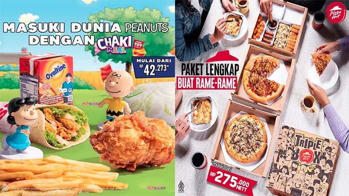 Promo Makanan di Restoran 17 Desember 2022, Menu Pizza Hut KFC Solaria Hokben Burger King McD A&W