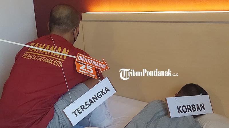 Polresta Pontianak Gelar Rekonstruksi, Terkuak Pelaku Piting Lalu Jerat Leher Korban Hingga Tewas