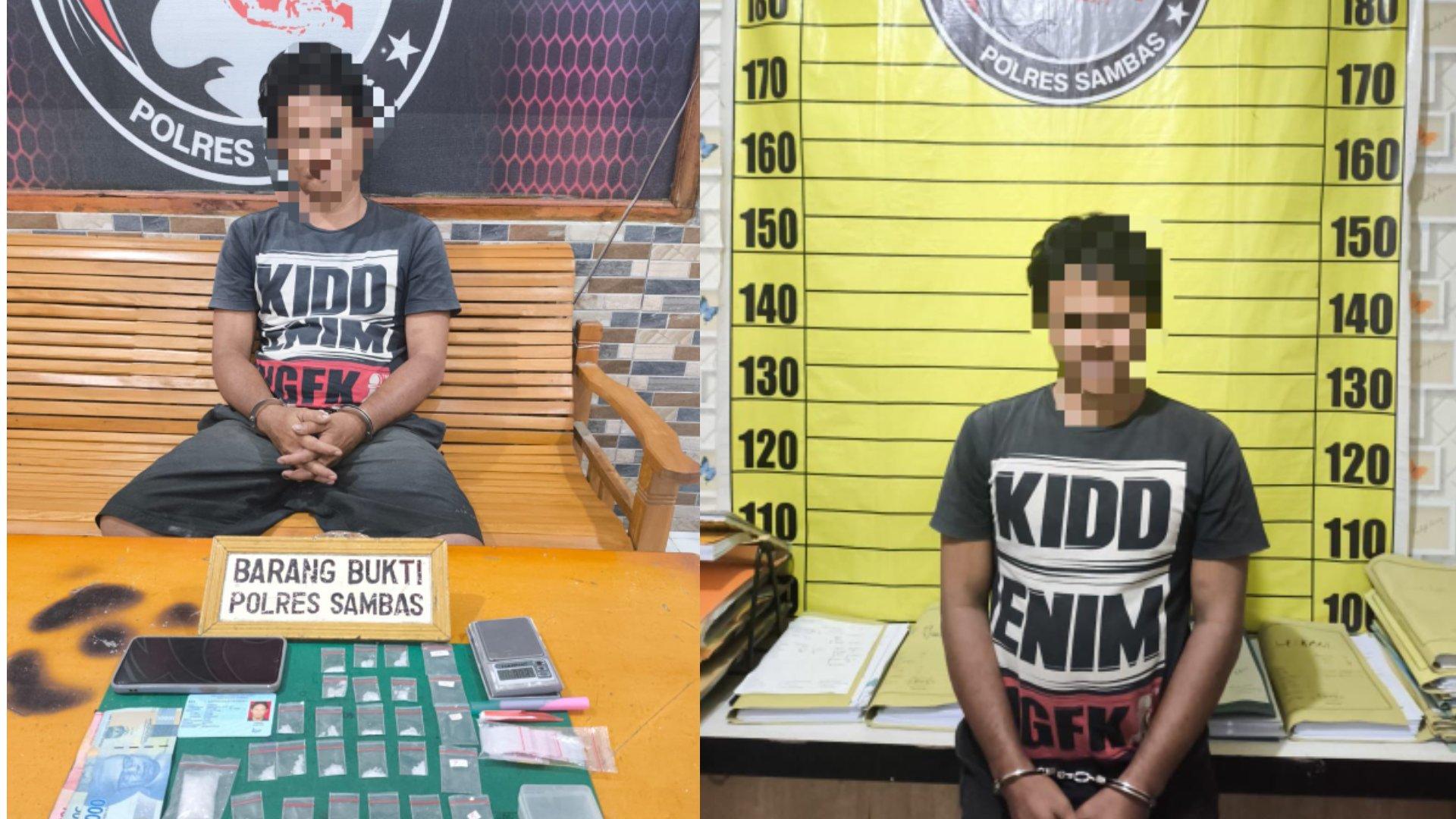 Polres Sambas Tangkap Diduga Pengedar Narkoba, Sita 29 Paket Sabu