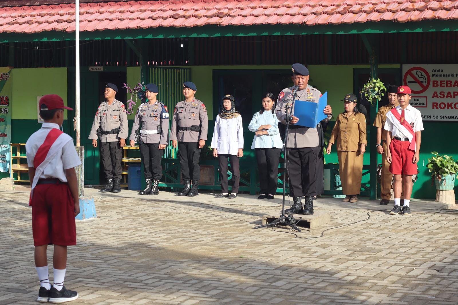 Brimob Kalbar Go To School, Ciptakan Generasi Muda Penerus Bangsa dengan Sosialisasi Bahaya Narkoba
