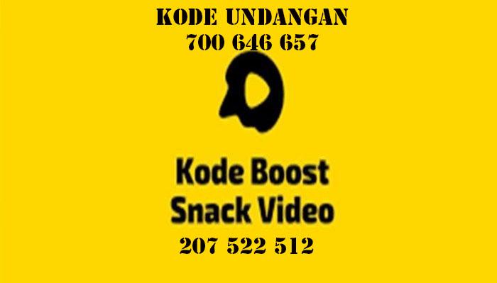Tata Cara Masukkan Kode Undangan Snack Video dan Kode Boost
