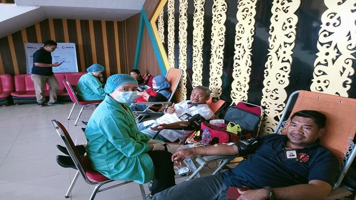 Peringati Bulan K3 Nasional Tahun 2023, PT Antam Kalbar Gelar Donor Darah di Sanggau