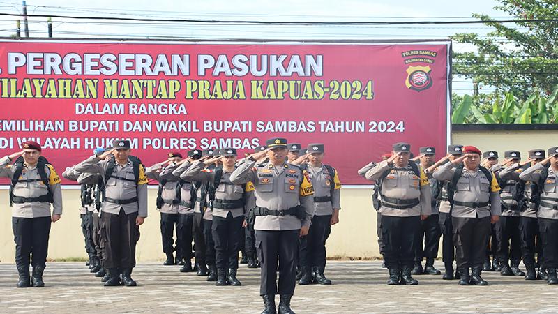 Polres Sambas Kerahkan 408 Personel Amankan Pilkada, Tersebar di 1007 TPS
