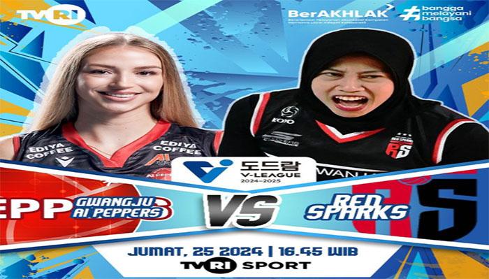 Link Live Streaming Red Sparks vs AI Peppers Hari Ini Cara Nonton Aksi Megawati Hangestri Cs