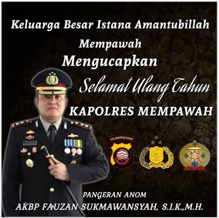 Kapolres Mempawah Ulang Tahun ke-44, Raja Mempawah Beri Doa Terbaik