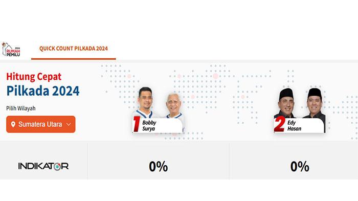 LINK HASIL Suara Pilkada Sumut 2024, Cek Real Count KPU Bobby-Surya Vs Edy-Hasan Siapa Unggul?
