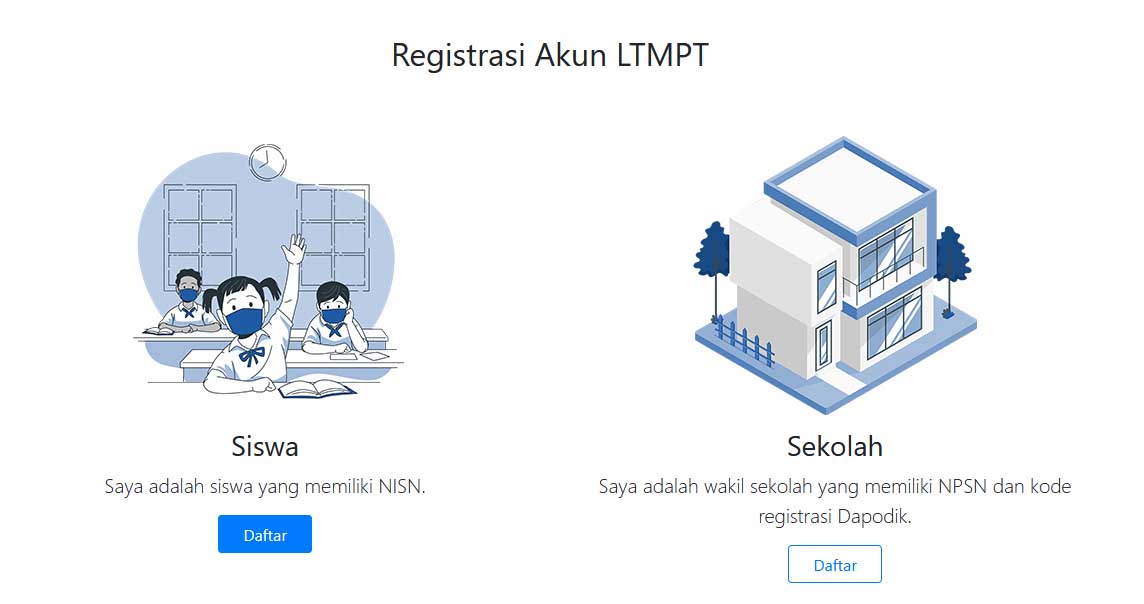 Cara Pembuatan Akun LTMPT Siswa Daftar SNMPTN 2022 di https://reg.ltmpt.ac.id/reg/opening/siswa