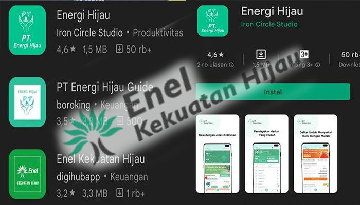 Aplikasi Enel Banyak Palsu di Play Store Cek Cara Membedakan Enel Kekuatah Hijau yang Asli