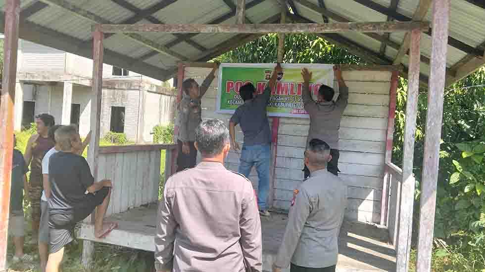 Langkah Nyata Polri Wujudkan Lingkungan Aman, Pos Kamling Desa Agak Kembali Berfungsi - Tribunpontianak.co.id