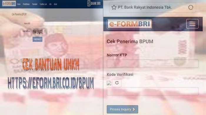 Nama Penerima Bansos BPUM Juli 2022 Dua Metode Pengecekan Eform BRI Co Id / Aplikasi Eform bri