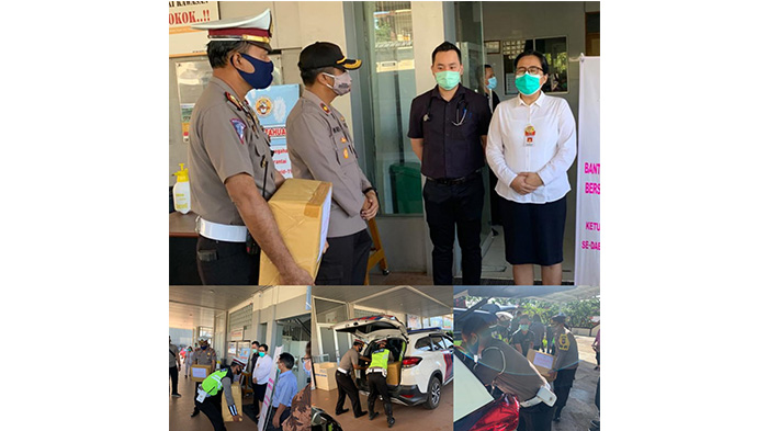 Satlantas Polres Singkawang Peduli COVID-19, Turut Beri Bantuan APD Kepada Tenaga Medis