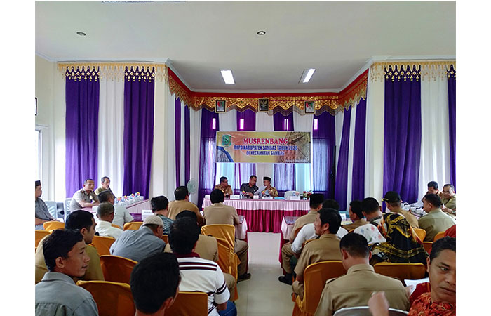 Bupati Sambas Hadiri Musrembang RKPD Sambas 2020 di Kecamatan Sambas