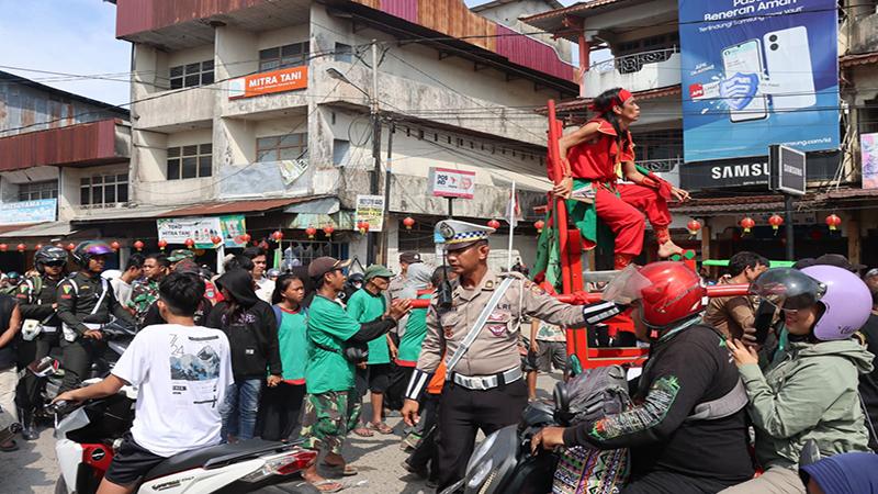 Polres Mempawah Sukses Amankan Festival Cap Go Meh 2025 di Sungai Pinyuh