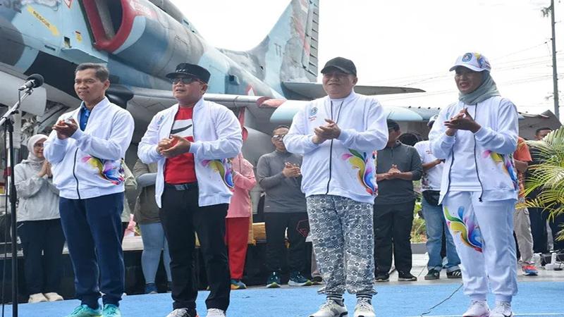 Pemkab Kubu Raya - Lanud Supadio Gelar Sunmori dan CFD di Taman Dirgantara