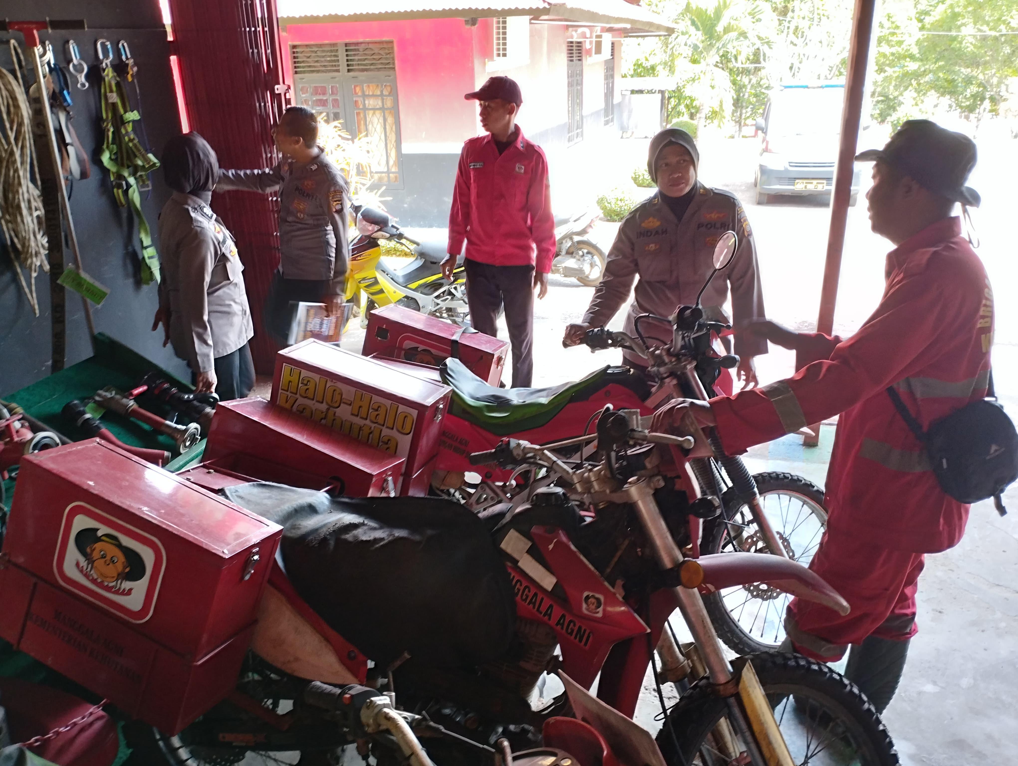 Plt Kasat Binmas Polres Singkawang Kunjungan ke Kantor Daops Manggala Agni Antisipasi Karhutla