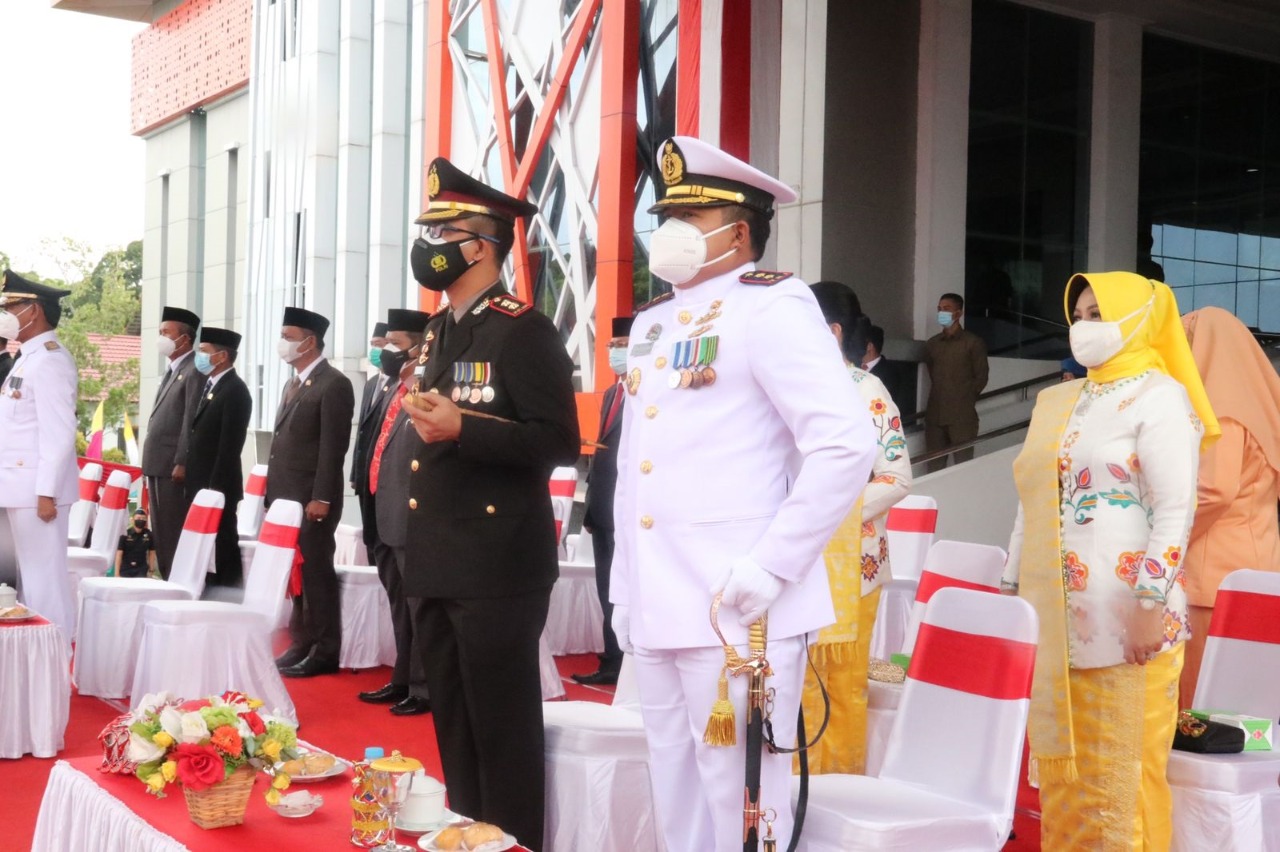 Detik-detik Peringatan Proklamasi Kemerdekaan RI ke-76 di Kantor Bupati Ketapang Berjalan Khidmad