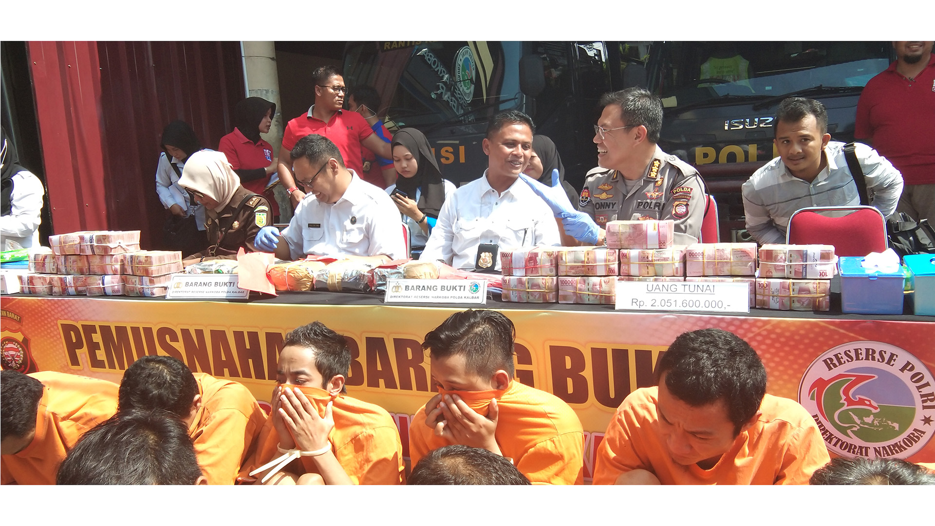 Polda Kalbar Musnahkan 5,3 Kg Narkoba Sekaligus Ungkap Kasus Tindak Pidana Pencucian Uang