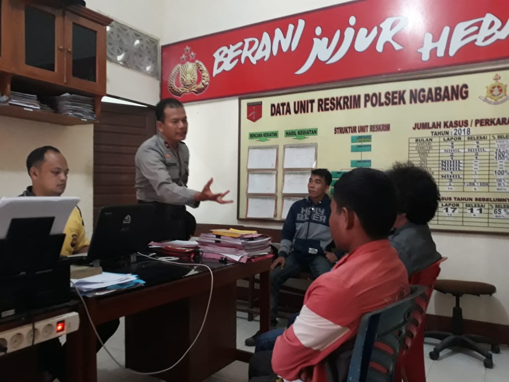 Polsek Ngabang Gagalkan Oknum Masyarakat Yang Hendak Bakar Lahan