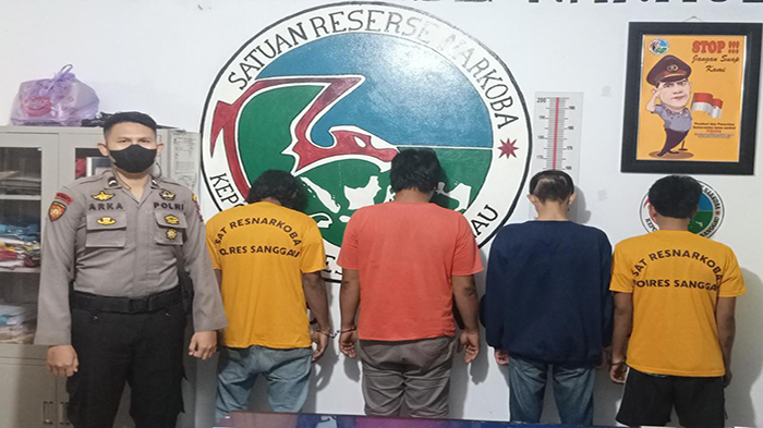 Jajaran Sat Narkoba Polres Sanggau Amankan Empat Terduga Pelaku Tindak Pidana Narkotika
