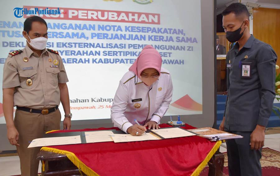 Bupati Erlina Apresiasi BPN Mempawah atas Dukungan Terhadap Proses Pembangunan di Kabupaten Mempawah
