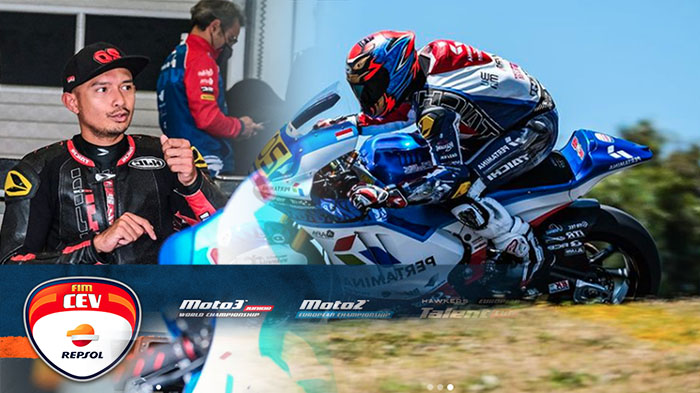 HASIL Latihan Bebas 2 Moto2 CEV Repsol 2021 Hari Ini Dimas Ekky Perbaiki Posisi di FP2 Sirkuit Jerez