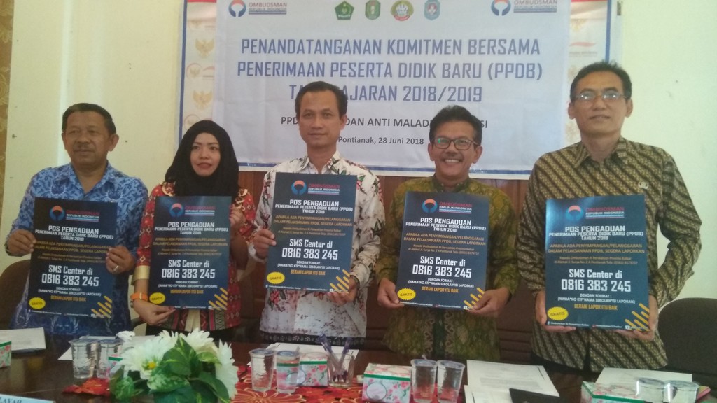 Ombudsman RI Perwakilan Kalbar Minta Masyarakat Laporkan Pelanggaran PPDB Tahun Ajaran 2018/2019