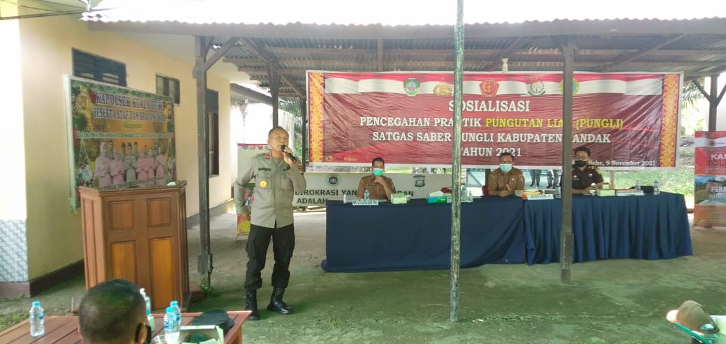 Wakapolres Landak Sosialisasi Saber Pungli di Mapolsek Kuala Behe
