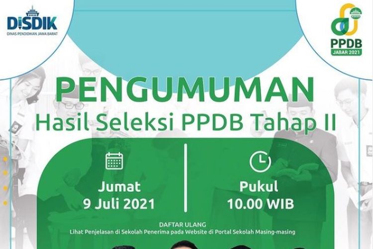 Hasil Seleksi PPDB Jabar 2021 Diumumkan di Portal PPDB Jabar ! Cara Daftar Ulang PPDB Jabar 2021 ?